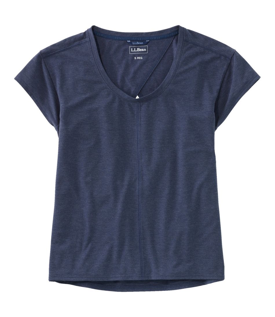 Women's Soft Stretch Supima Tee, Scoopneck Long-Sleeve at L.L. Bean