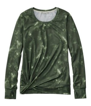 Women's VentureSoft Twist-Front Top, Long-Sleeve Print