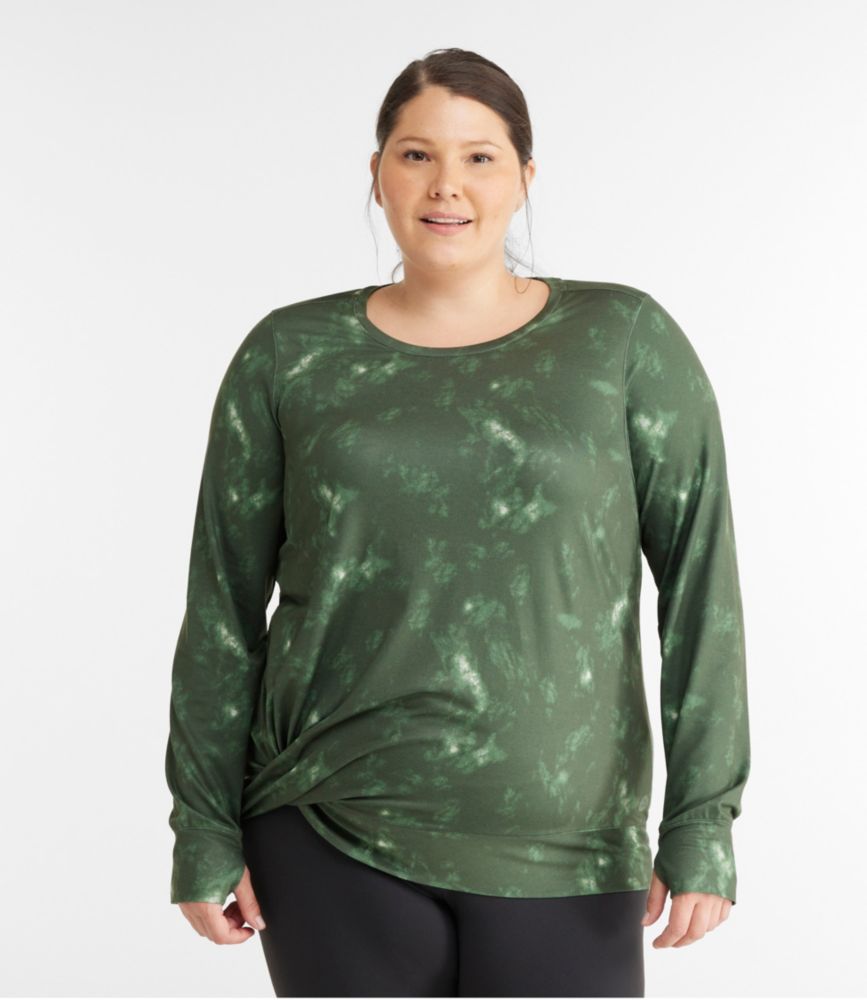 Women's VentureSoft Twist-Front Top, Long-Sleeve Print