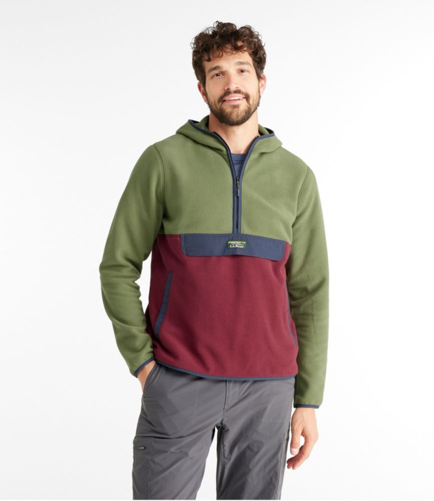Men's Trail Fleece, Half-Zip Hooded Colorblock, , small image number 2