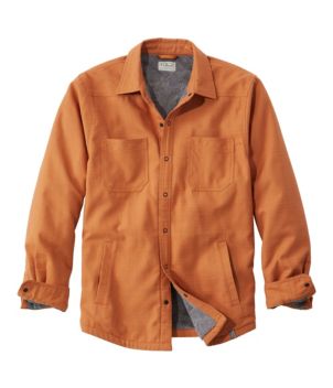 Men's Katahdin Performance Flannel Shirt-Jacket, Hi-Pile Fleece-Lined Solid