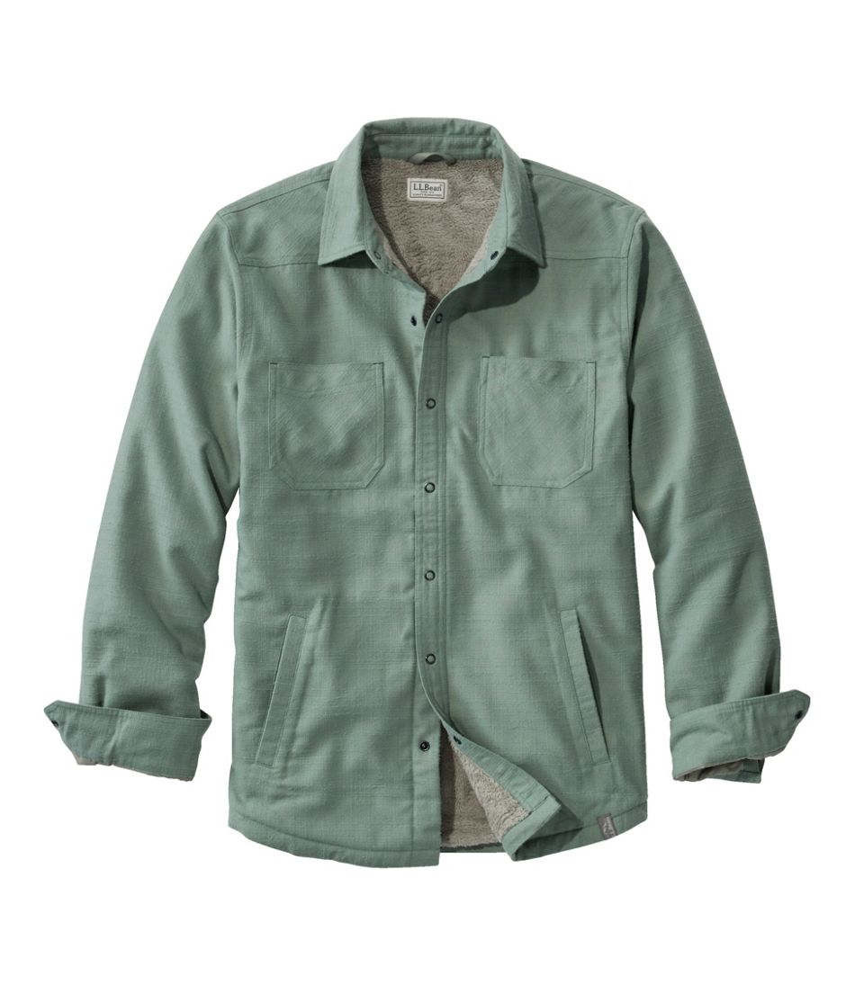 Men's Katahdin Performance Flannel Shirt-Jacket, Hi-Pile Fleece-Lined ...