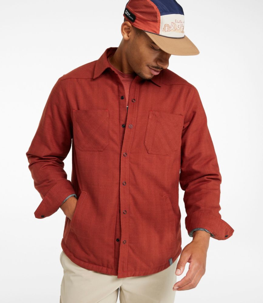 Men's Katahdin Performance Flannel Shirt-Jacket, Hi-Pile Fleece-Lined Solid