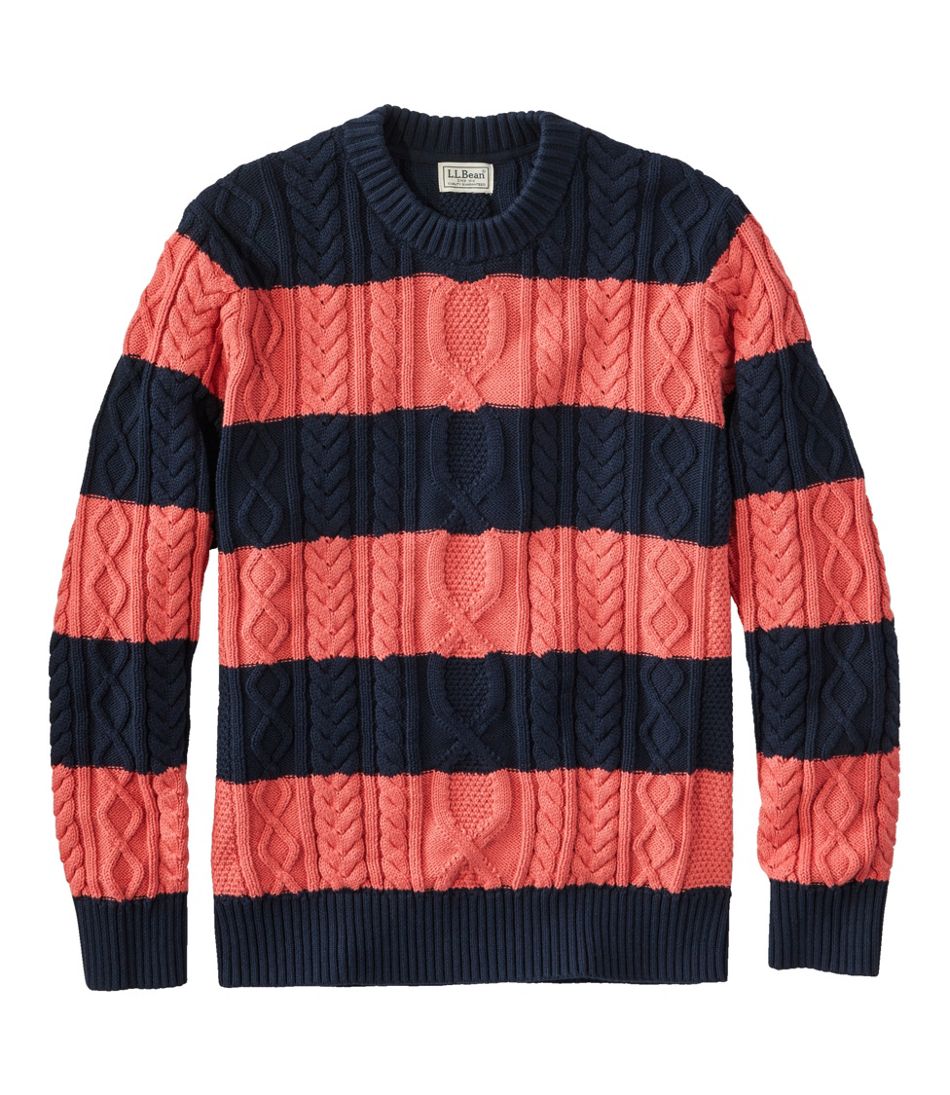 Men's Bean's Heritage Soft Cotton Fisherman Sweater, Crewneck, Novelty |  Sweaters at L.L.Bean
