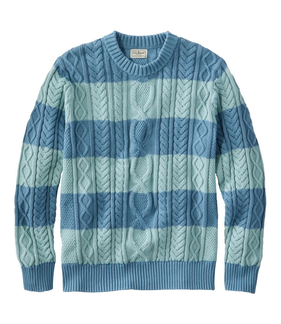 Men's Wicked Soft Cotton/Cashmere Sweater, Crewneck, Pattern