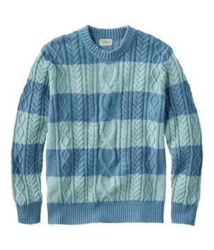 Men's Bean's Heritage Soft Cotton Fisherman Sweater, Crewneck, Novelty