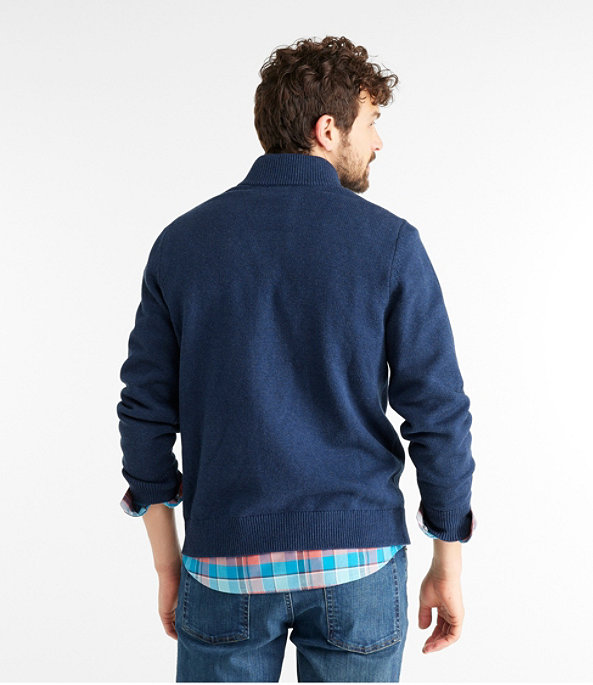 Wicked Soft Cotton Cashmere Quarter-Zip, Classic Navy, largeimage number 2