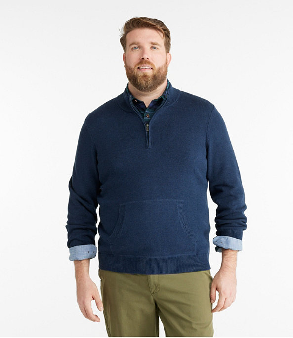 Wicked Soft Cotton Cashmere Quarter-Zip, Classic Navy, largeimage number 3