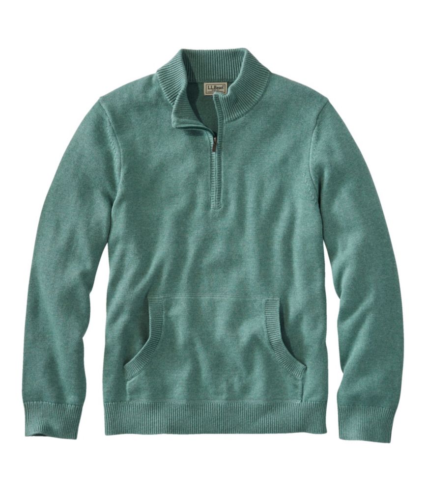 Men's Wicked Soft Cotton/Cashmere Sweater, 1/4 Zip