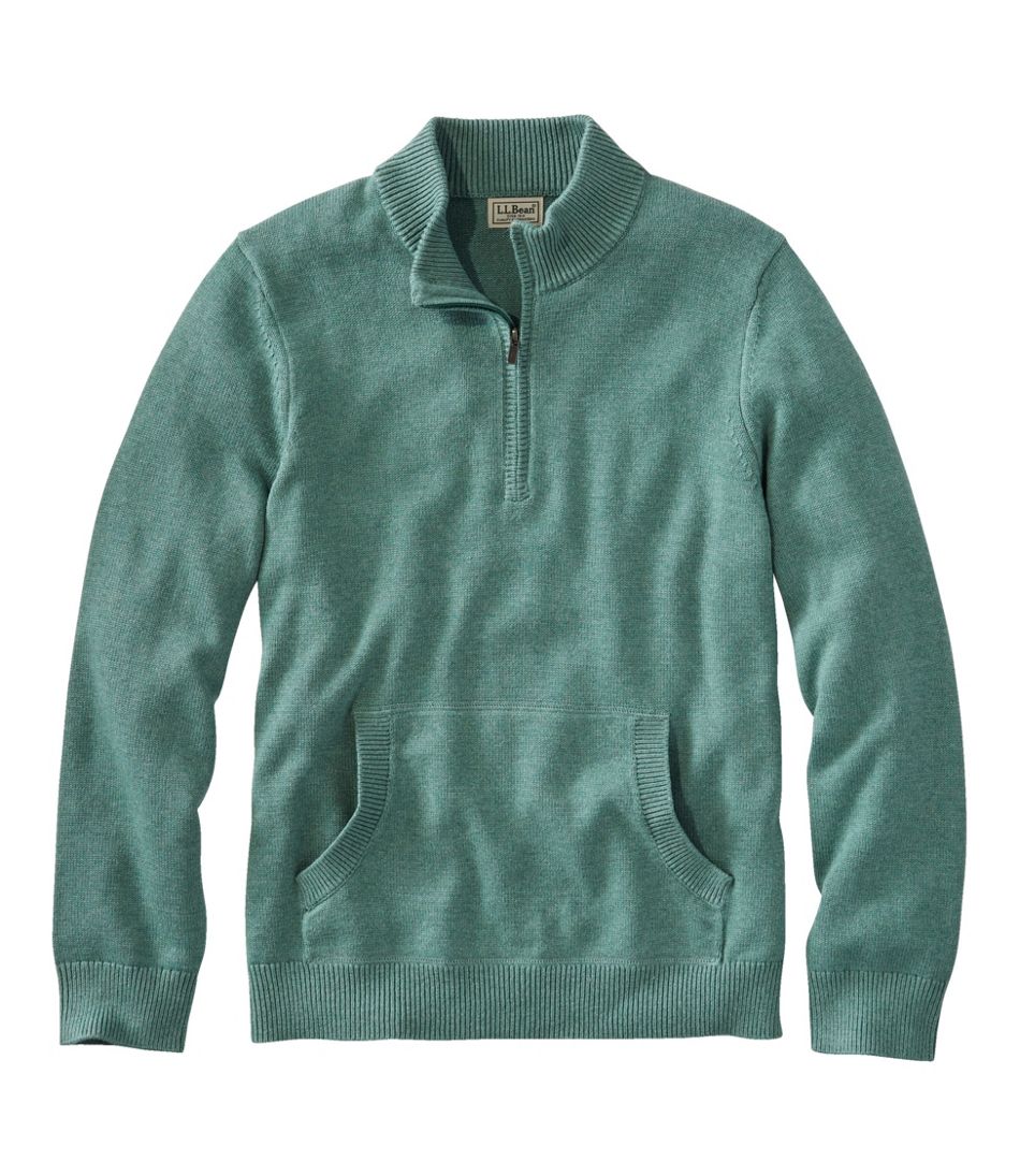Men's Wicked Soft Cotton/Cashmere Sweater, 1/4 Zip | Sweaters at L.L.Bean