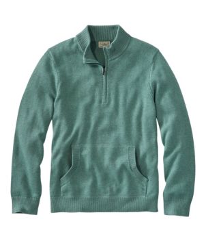 Men's Wicked Soft Cotton/Cashmere Sweater, 1/4 Zip