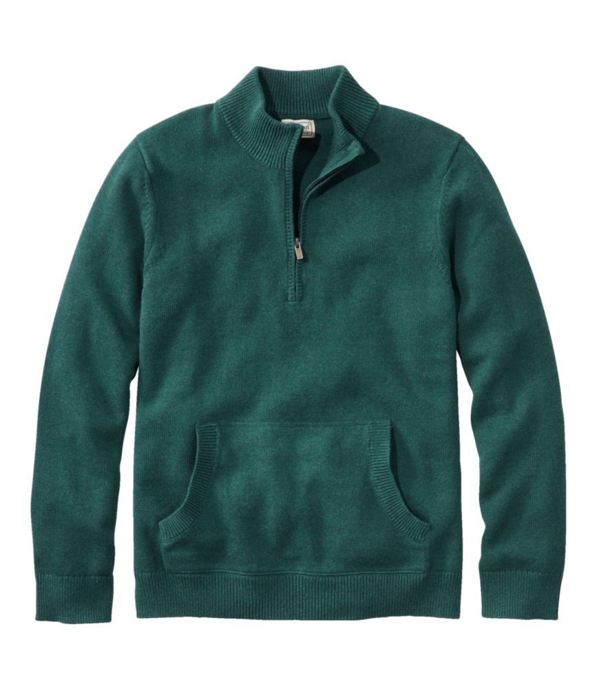 Men's Wicked Soft Cotton/Cashmere Sweater, 1/4 Zip