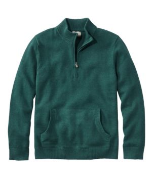 Men's Wicked Soft Cotton/Cashmere Sweater, 1/4 Zip