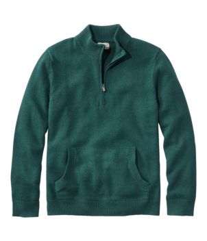 Men's Wicked Soft Cotton/Cashmere Sweater, 1/4 Zip