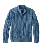 Men's Bean's Heritage Soft Cotton Fisherman Sweater, Button-Mock