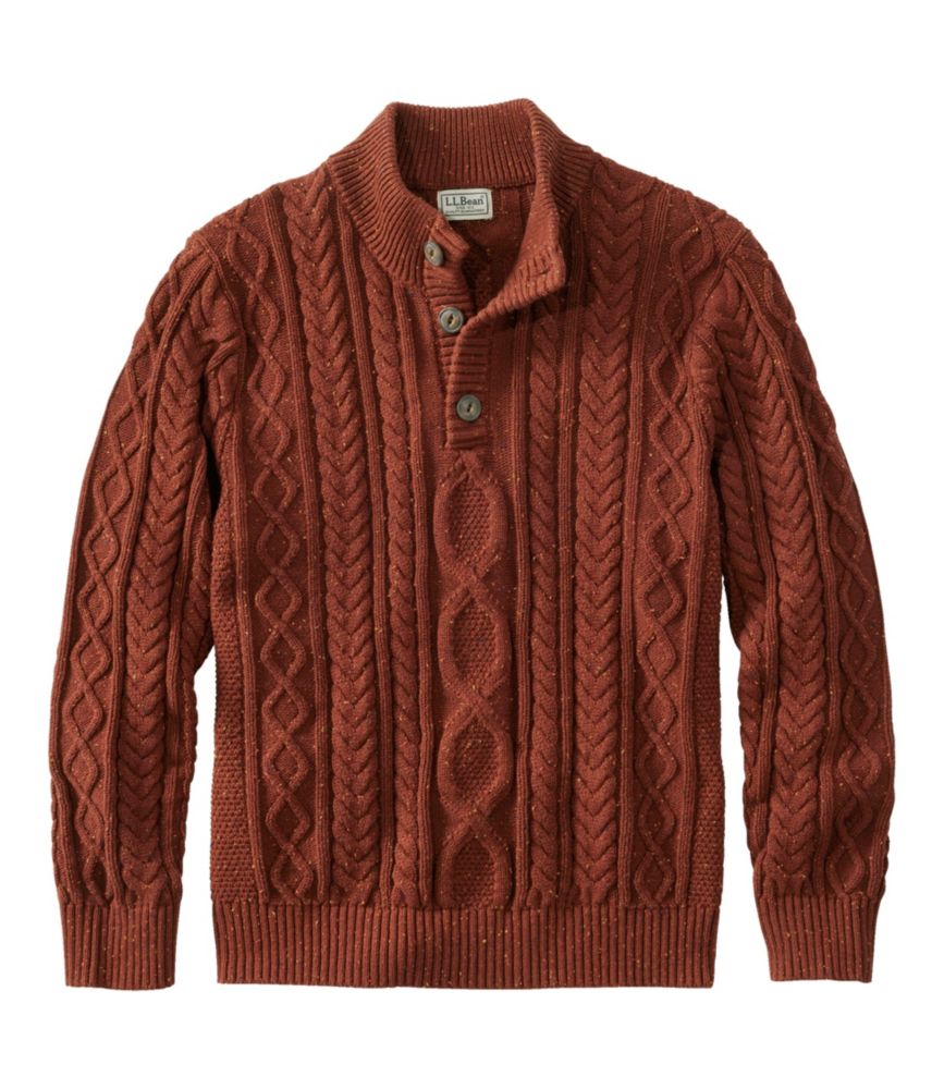 Men s Bean s Heritage Soft Cotton Fisherman Sweater Button Mock Sweaters L.L.Bean Canada