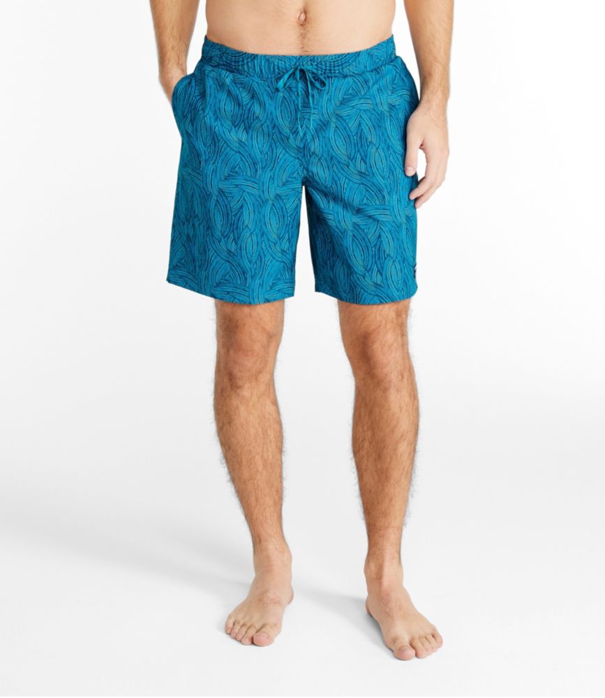Men's Vacationland Stretch Swim Trunks, Print, 8"