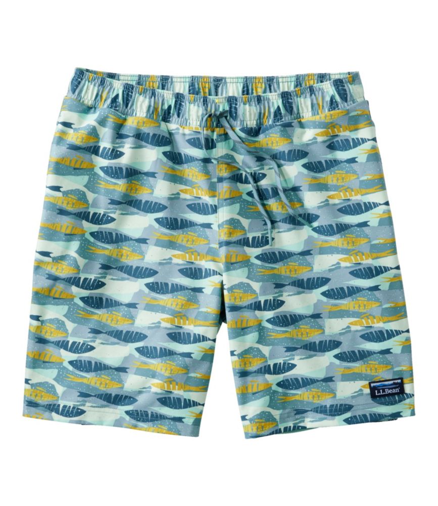 Men's Vacationland Stretch Swim Trunks, Print, 8"