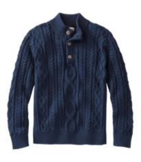 80s LLBEAN Fisherman sweater アイルランド製 Men's Bean's Heritage Soft Cotton Fisherman Sweater, Crewneck