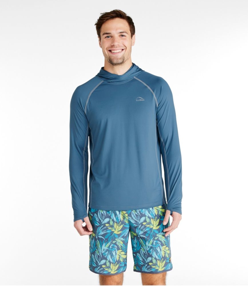 Men's Swift River Cooling Hooded Rash Guard, Pewter, small image number 2