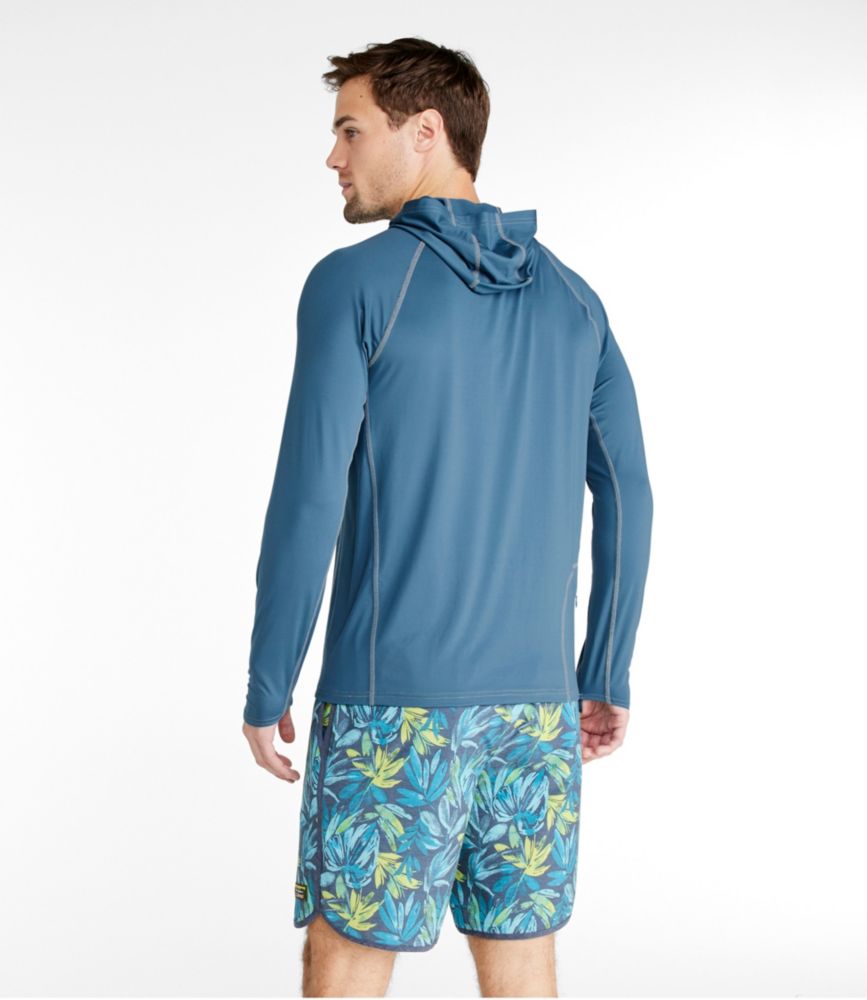 Men's Swift River Cooling Hooded Rash Guard, Pewter, small image number 3