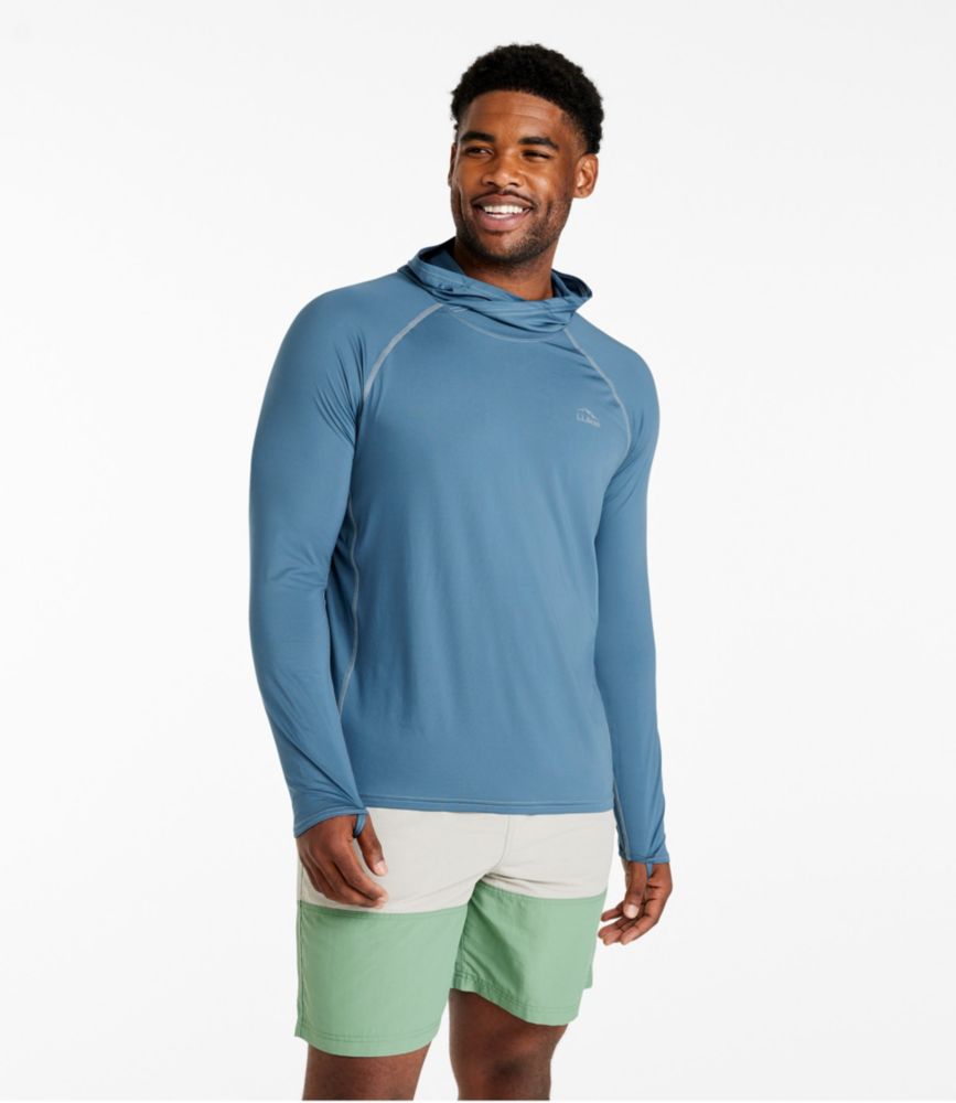 Men's Swift River Cooling Hooded Rash Guard, Pewter, small image number 4