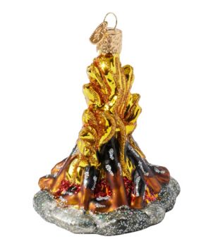 Glass Campfire Ornament, New