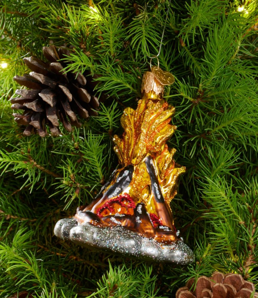 Glass Campfire Ornament