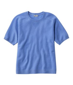 Women's Classic Cashmere Sweater, Short-Sleeve Tee