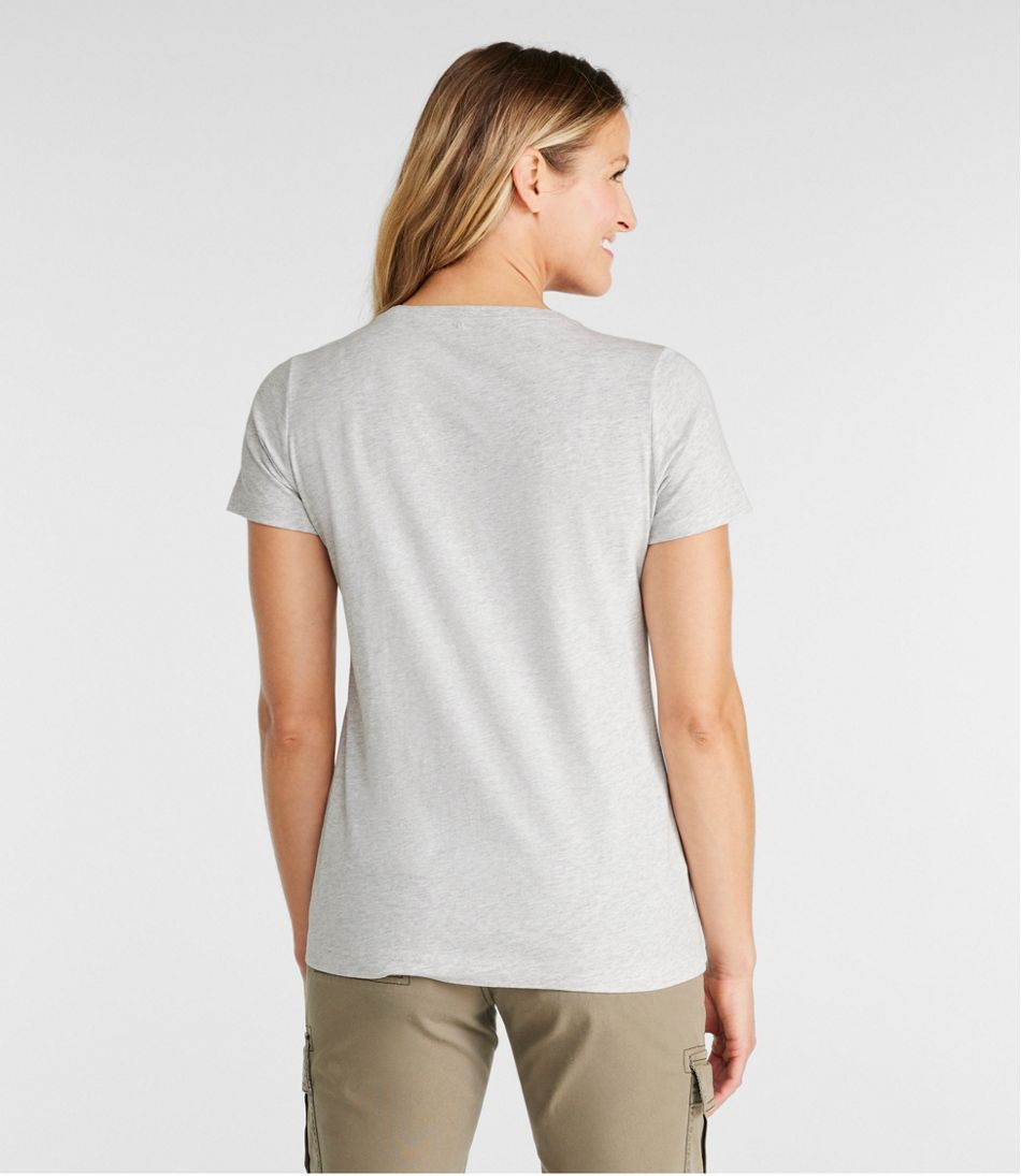 Women's Washed Cotton Tee, Short-Sleeve Crewneck Graphic
