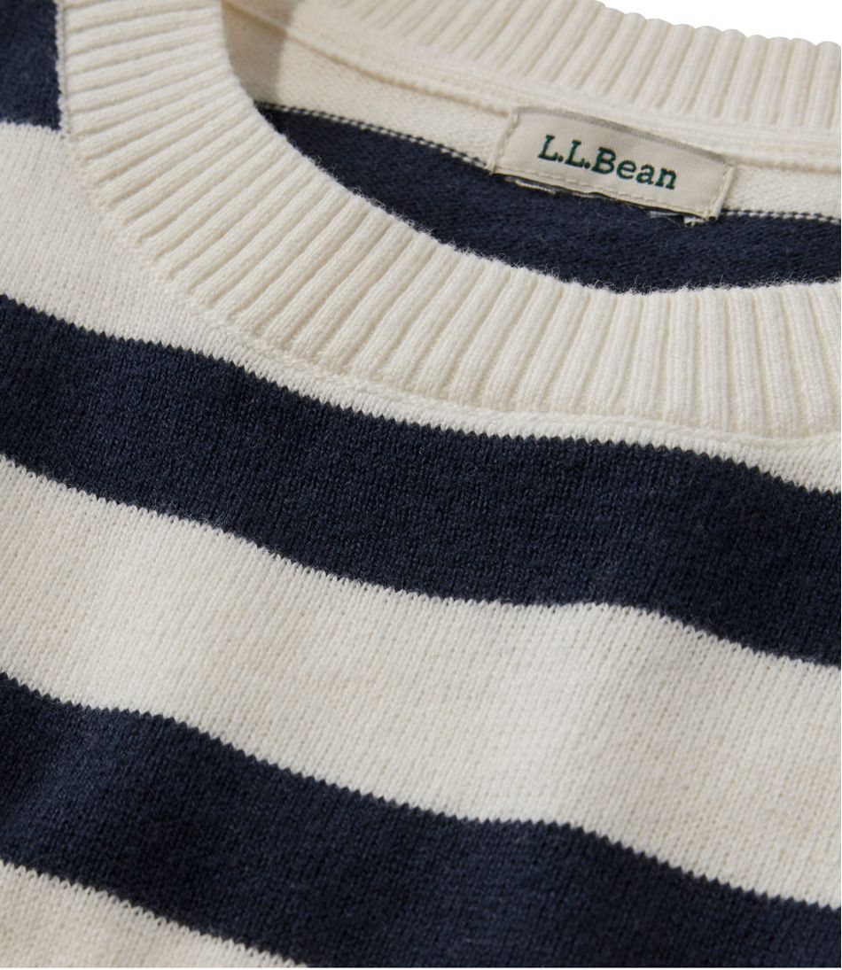 Women's Cotton/Cashmere Sweater, Crewneck Stripe | Sweaters at L.L.Bean