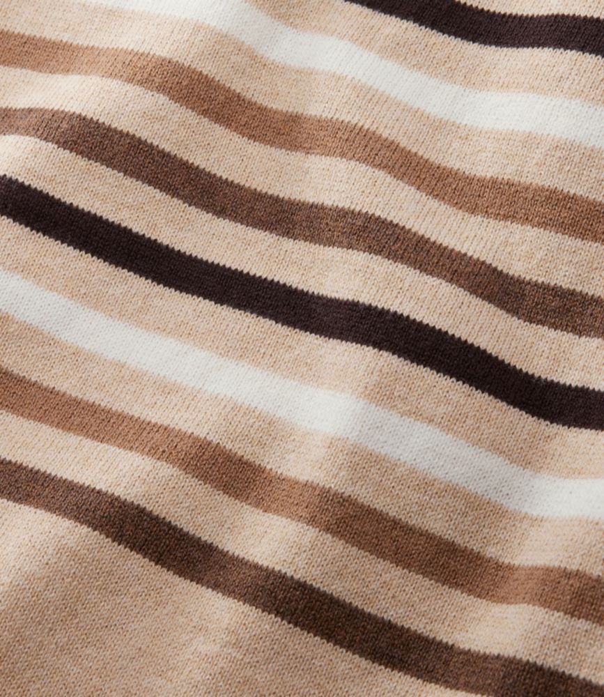 Women's Cotton/Cashmere Sweater, Crewneck Stripe