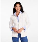 Women's Double L® Cable Sweater, Button-Front Cardigan