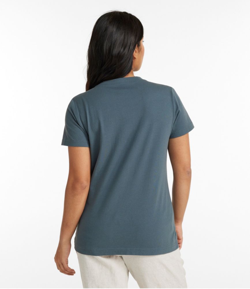 Women's Washed Cotton Tee, Short-Sleeve V-Neck