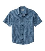 Men's Rugged Linen Blend Shirt, Short-Sleeve, Print, Traditional Untucked Fit