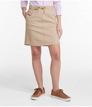 Women's Lakewashed Pull-On Skirt, Mid-Rise