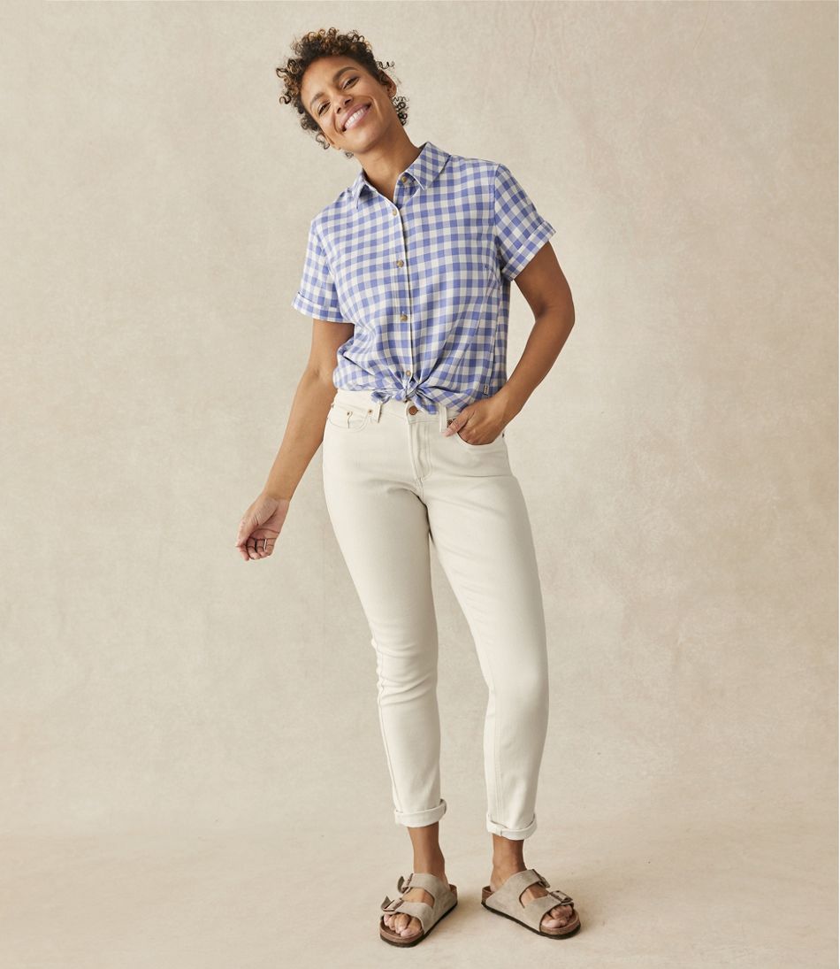 Women's Feather-Soft Twill Shirt, Short-Sleeve | Shirts & Button-Downs ...