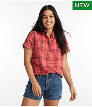 Women's Feather-Soft Twill Shirt, Short-Sleeve