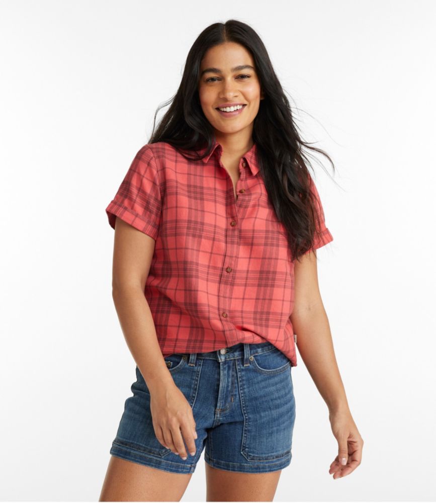 Women's Feather-Soft Twill Shirt, Short-Sleeve