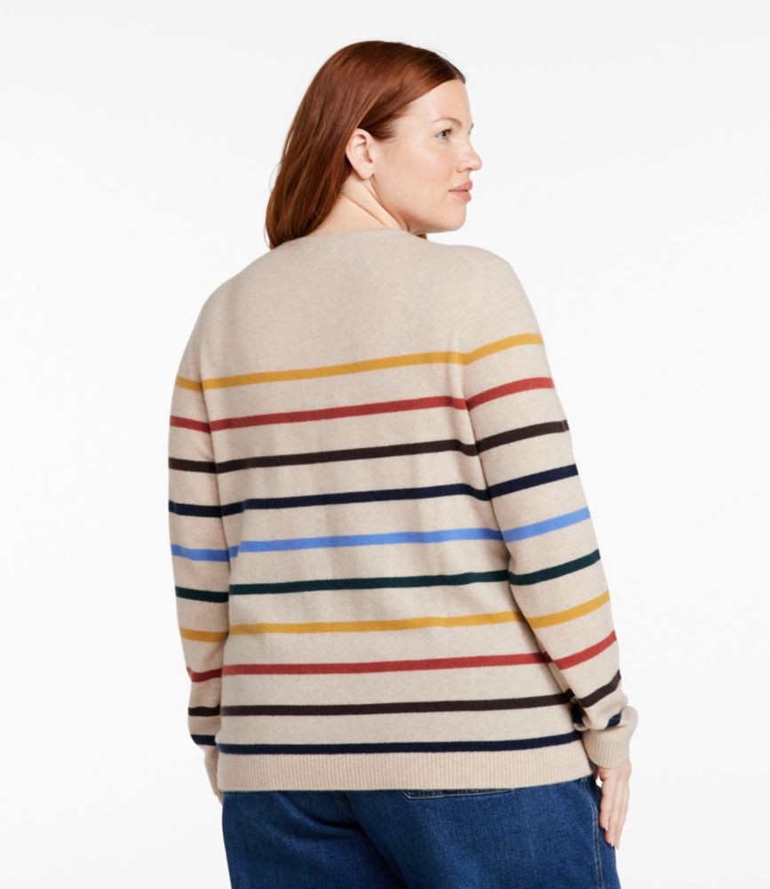 Women's Classic Cashmere Sweater, Crewneck Stripe