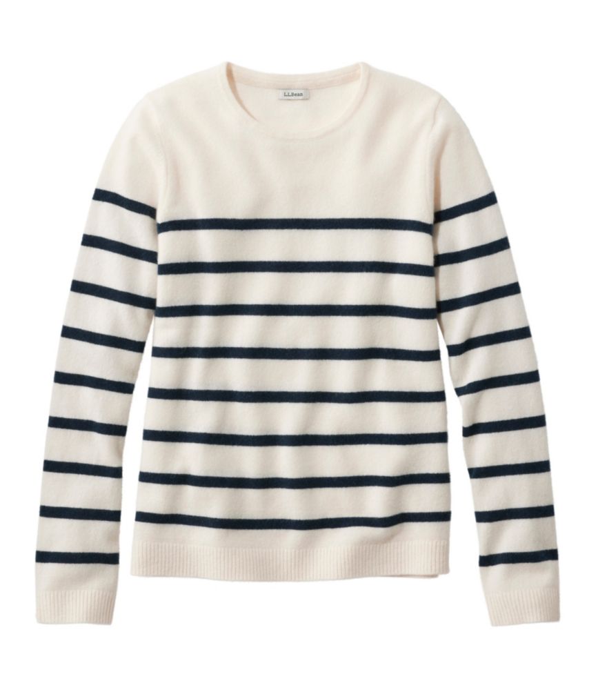 Women's Classic Cashmere Sweater, Crewneck Stripe