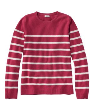 Women's Classic Cashmere Sweater, Crewneck Stripe