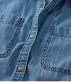 L.L.Bean Heritage Washed Denim Lightweight Shirt, Short-Sleeve, , small image number 3