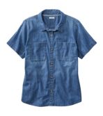 Short sleeve best sale blue jean shirts