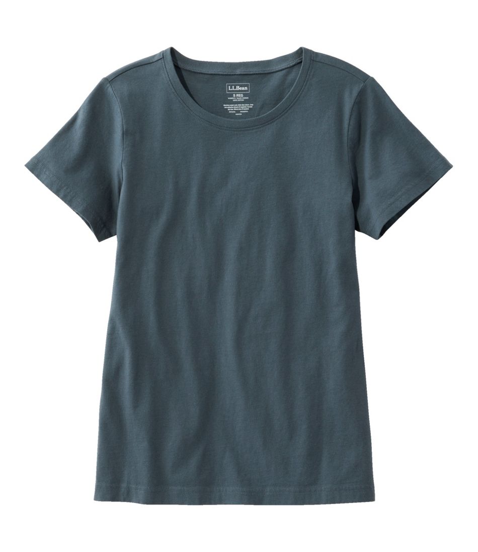 Women's Washed Cotton Tee, Short-Sleeve Crewneck | Tees & Knit Tops at ...