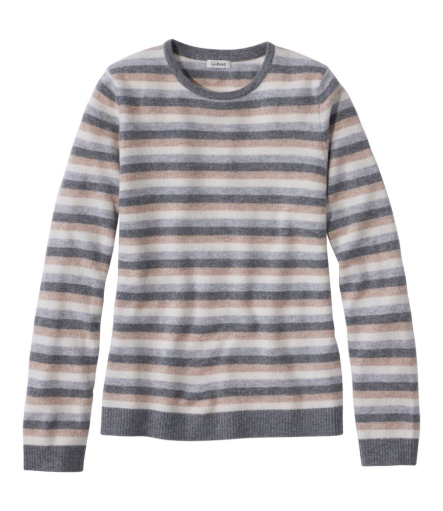 Women's Classic Cashmere Sweater, Crewneck Stripe