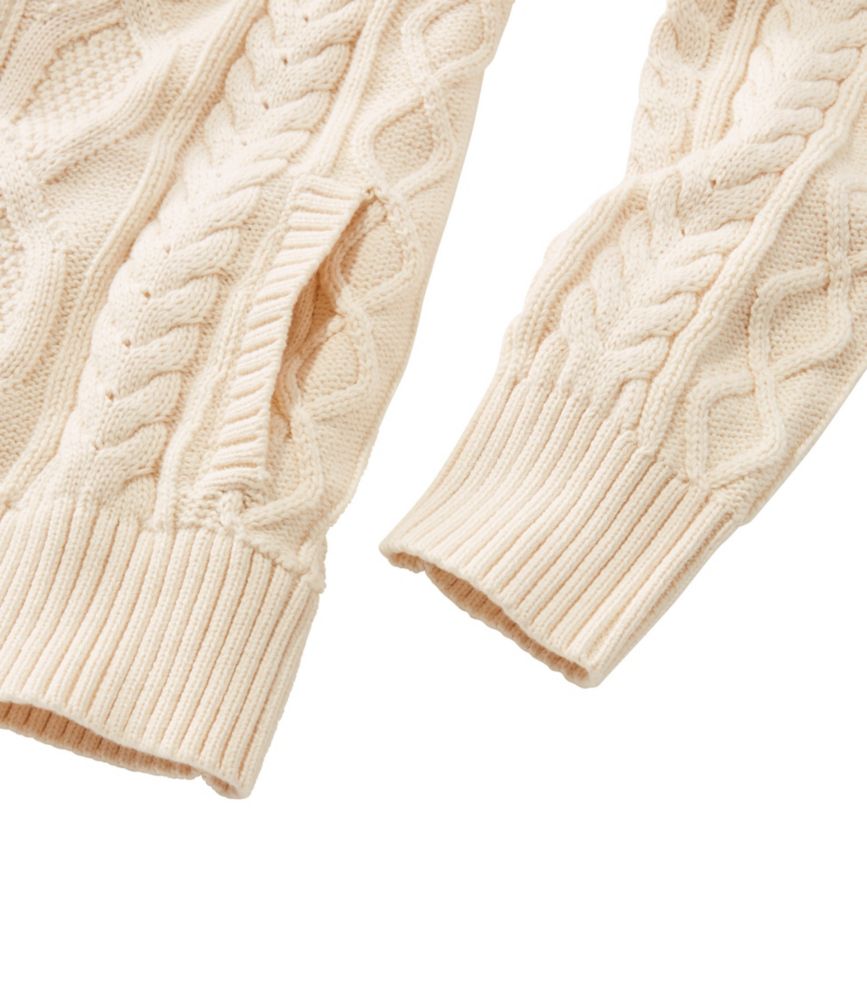 Women's Bean's Heritage Soft Cotton Fisherman Sweater, Cardigan, , small image number 3