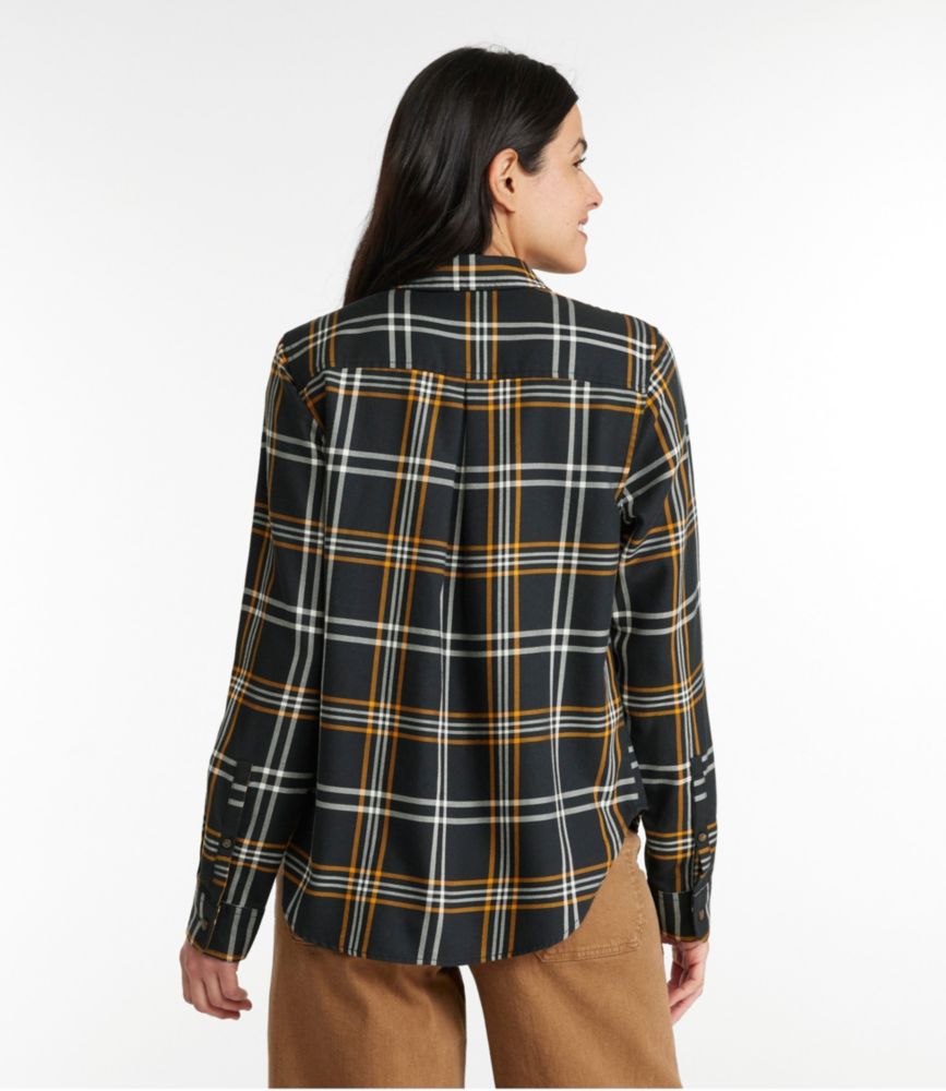 Women's Feather-Soft Twill Shirt, Long-Sleeve, Dark Pine, small image number 3