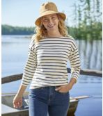Women's Heritage Mariner Top, Boatneck Three-Quarter-Sleeve Stripe