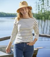 Women's Heritage Mariner Top, Boatneck Three-Quarter-Sleeve Stripe | Tees & Knit Tops at L.L.Bean